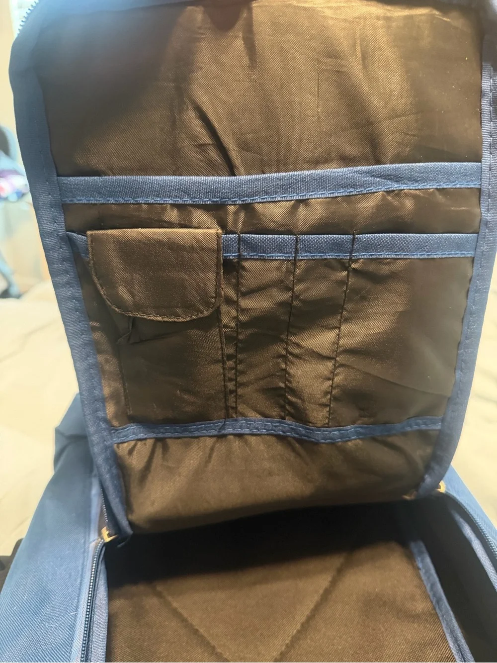 Men's Blue Novelty Backpack with TARDIS Graphic